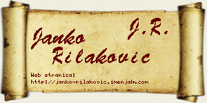 Janko Rilaković vizit kartica